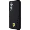 Funda rígida Ferrari FEHMS24MP3BAK Hot Stamp V Lines MagSafe para Samsung Galaxy S24+ (negra)