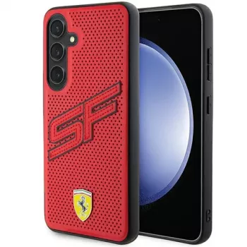 Funda rígida Ferrari FEHCS24SPINR S24 S921 roja Big SF Perforated para Samsung Galaxy S24