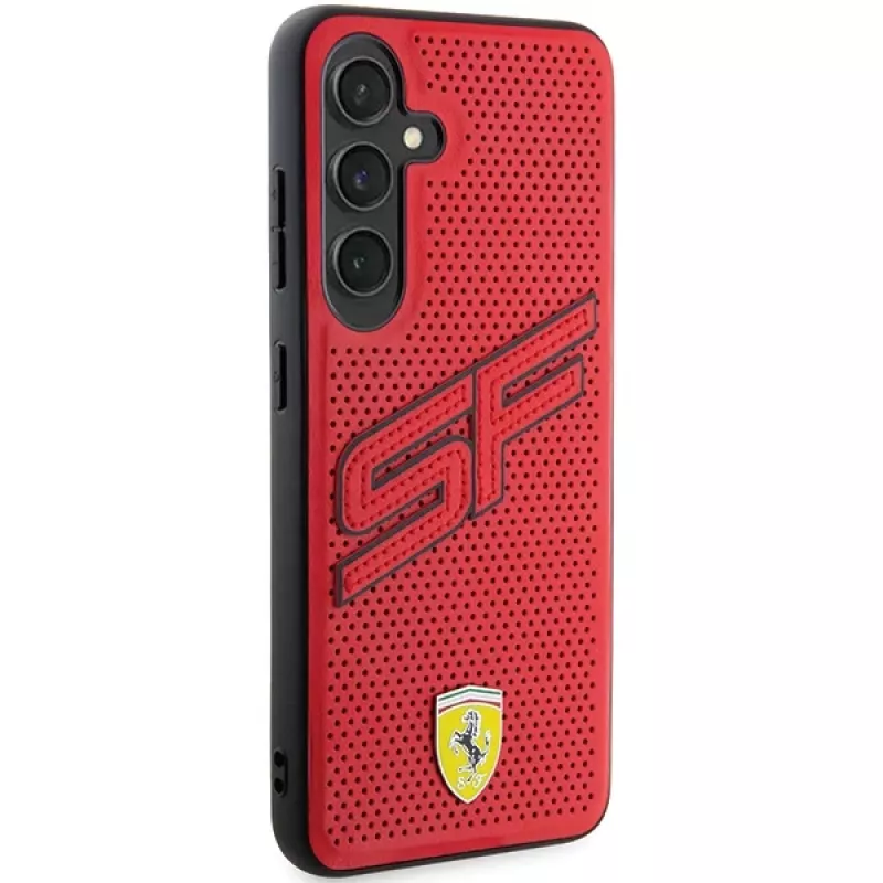 Funda rígida Ferrari FEHCS24SPINR S24 S921 roja Big SF Perforated para Samsung Galaxy S24