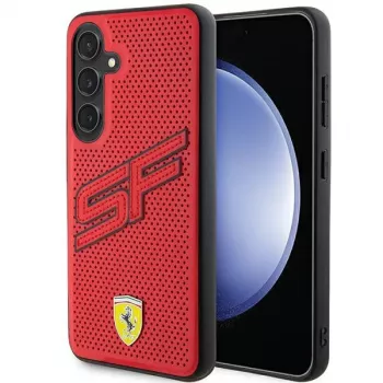 Funda rígida Ferrari FEHCS24MPINR S24+ S926 roja Big SF Perforated para Samsung Galaxy S24+