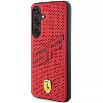 Funda rígida Ferrari FEHCS24MPINR S24+ S926 roja Big SF Perforated para Samsung Galaxy S24+