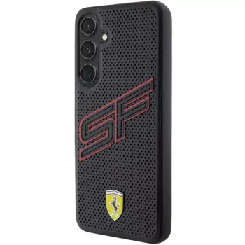 Funda rígida Ferrari FEHCS24MPINK S24+ S926 negra Big SF Perforated para Samsung Galaxy S24+
