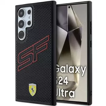 Funda rígida Ferrari FEHCS24LPINK S24 Ultra S928 negra Big SF Perforated
