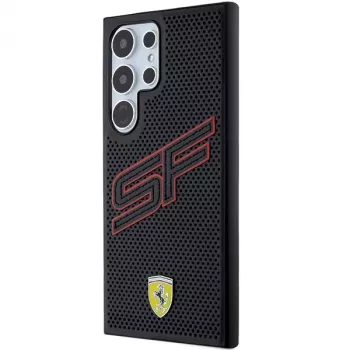 Funda rígida Ferrari FEHCS24LPINK S24 Ultra S928 negra Big SF Perforated