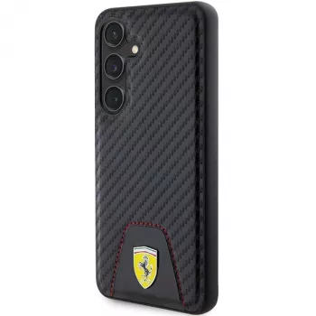 Funda rígida Ferrari FEHCS24SN3PUK S24 S921 negra Carbon Stitched Bottom