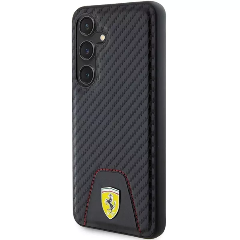 Funda rígida Ferrari FEHCS24SN3PUK S24 S921 negra Carbon Stitched Bottom