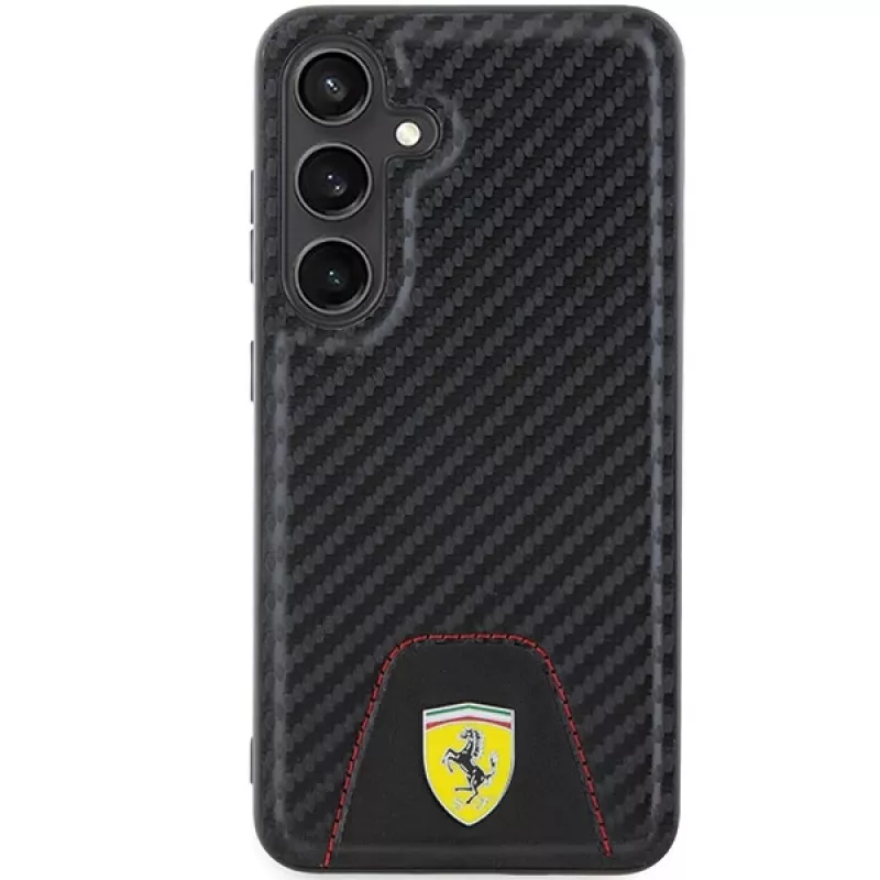 Funda rígida Ferrari FEHCS24SN3PUK S24 S921 negra Carbon Stitched Bottom