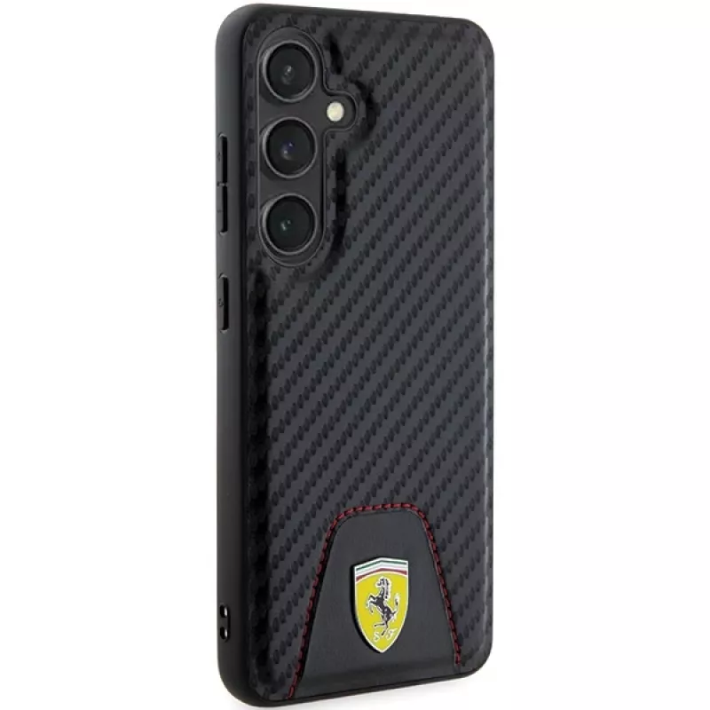 Funda rígida Ferrari FEHCS24SN3PUK S24 S921 negra Carbon Stitched Bottom
