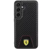 Funda rígida Ferrari FEHCS24MN3PUK para Samsung Galaxy S24+ (SM-S926) - Carbon Stitched Bottom - negra
