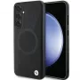 Funda rígida BMW Signature de piel para Samsung Galaxy S24+ - Half Textured y Circle MagSafe - negra