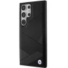 Funda rígida BMW BMHCS24L23RCGPK S24 Ultra S928 negra Signature de piel Crossing Lines Pattern