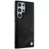 Funda rígida BMW BMHCS24L23RCGPK S24 Ultra S928 negra Signature de piel Crossing Lines Pattern