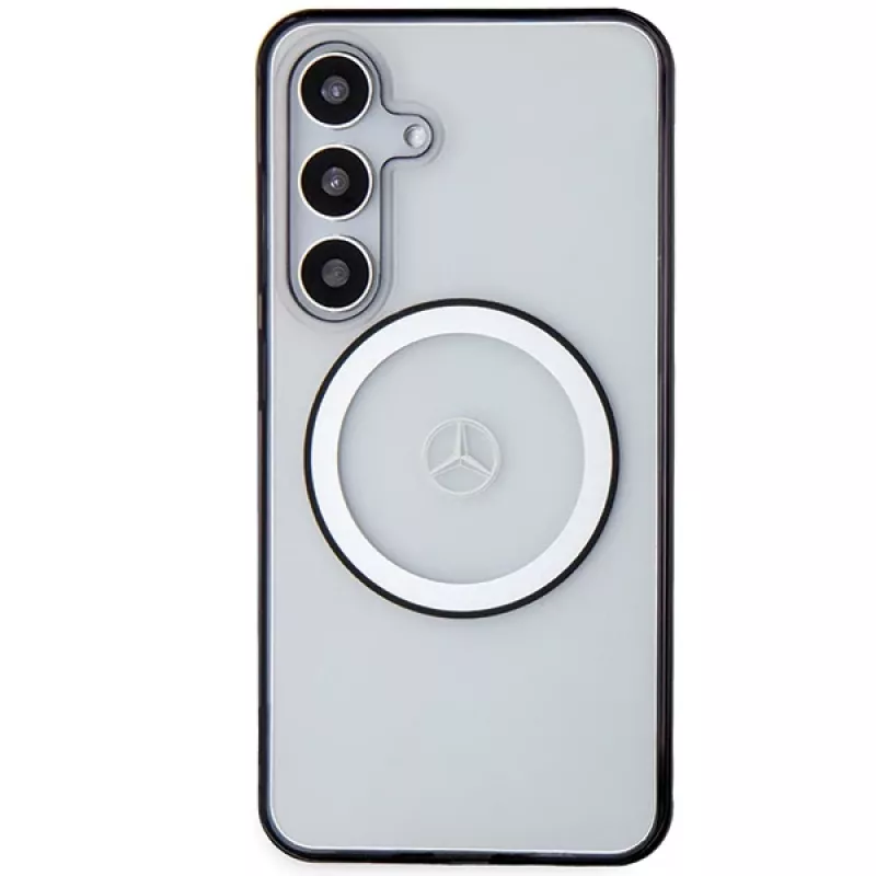 MERCEDES-BENZ MEHMS24S23HUOKC carcasa rígida transparente para Samsung Galaxy S24 con logo impreso y MagSafe