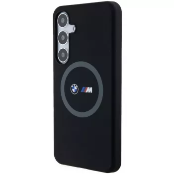 BMW M Collection funda rígida de silicona con anillo MagSafe para Samsung Galaxy S24+ (SM-S926) - negro