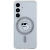 Karl Lagerfeld KLHMS24SHFCCNOT funda rígida para Samsung Galaxy S24, transparente, MagSafe, diseño Choupette