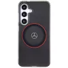 Mercedes-Benz S24 funda rígida doble capa con MagSafe rojo para Samsung Galaxy S24 - negro