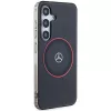 Mercedes-Benz S24 funda rígida doble capa con MagSafe rojo para Samsung Galaxy S24 - negro