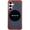 AMG AMHMS24S23HBCK funda rígida para Samsung Galaxy S24, negro/transparente, MagSafe, bicolor
