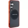 AMG AMHMS24S23HBCK funda rígida para Samsung Galaxy S24, negro/transparente, MagSafe, bicolor