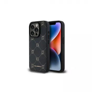 Karl Lagerfeld KLHMP15LPGKHPHK funda trasera Karl Head MagSafe negra para iPhone 15 Pro 6,1