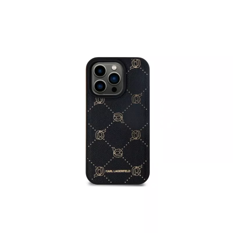 Karl Lagerfeld KLHMP15LPGKHPHK funda trasera Karl Head MagSafe negra para iPhone 15 Pro 6,1