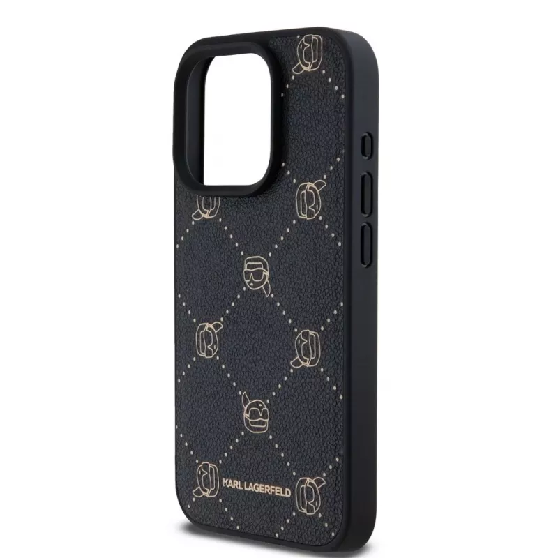 Karl Lagerfeld funda protectora Karl Head MagSafe negra para iPhone 15 Pro Max 6,7