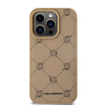 Karl Lagerfeld KLHMP15LPGKHPHE funda trasera Karl Head MagSafe beige para iPhone 15 Pro 6,1