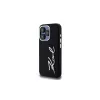 KARL LAGERFELD funda Silicone Metal Script Logo para Apple iPhone 15 Pro Max, negra