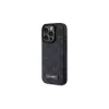 Karl Lagerfeld KLHMP15LPKHPORPK funda rígida iPhone 15 Pro 6.1 piel negra monograma logo metálico MagSafe