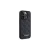 Karl Lagerfeld KLHMP15LPKHPORPK funda rígida iPhone 15 Pro 6.1 piel negra monograma logo metálico MagSafe