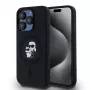 Karl Lagerfeld KLHMP15LSCMKCRHK funda rígida iPhone 15 Pro 6.1 silicona negra Karl & Choupette MagSafe