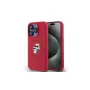 Karl Lagerfeld KLHMP15LSCMKCRHR funda de silicona roja para iPhone 15 Pro 6.1 con anillo Karl & Choupette MagSafe