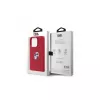 Karl Lagerfeld KLHMP15LSCMKCRHR funda de silicona roja para iPhone 15 Pro 6.1 con anillo Karl & Choupette MagSafe