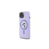 Karl Lagerfeld KLHMP15SSCMKCRHU funda rígida de silicona morada para iPhone 15 6,1