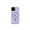 Karl Lagerfeld KLHMP15SSCMKCRHU funda rígida de silicona morada para iPhone 15 6,1