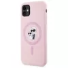 KARL LAGERFELD funda MagSafe de silicona Karl&Choupette para iPhone 11 rosa