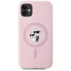 KARL LAGERFELD funda MagSafe de silicona Karl&Choupette para iPhone 11 rosa