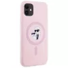 KARL LAGERFELD funda MagSafe de silicona Karl&Choupette para iPhone 11 rosa