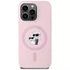 KARL LAGERFELD funda MagSafe de silicona Karl&Choupette para iPhone 14 Pro Max rosa