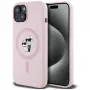 Karl Lagerfeld funda MagSafe de silicona Karl & Choupette para iPhone 15 rosa