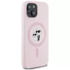 Karl Lagerfeld funda MagSafe de silicona Karl & Choupette para iPhone 15 rosa