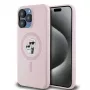 Karl Lagerfeld KLHMP15LSCMKCRHP funda rígida de silicona rosa para iPhone 15 Pro 6,1 inch Karl & Choupette MagSafe