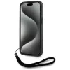 KARL LAGERFELD funda Saffiano Athleisure Stripes Cord para iPhone 15 Pro Max, negro/rojo