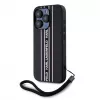 Karl Lagerfeld funda Saffiano Athleisure Stripes Cord para iPhone 15 Pro Max negro rosa