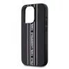 Karl Lagerfeld funda Saffiano Athleisure Stripes Cord para iPhone 15 Pro Max negro rosa