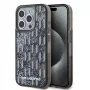 KARL LAGERFELD funda trasera Liquid Glitter Monogram Gradient para Apple iPhone 15 Pro, negra