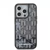 KARL LAGERFELD funda trasera Liquid Glitter Monogram Gradient para Apple iPhone 15 Pro, negra