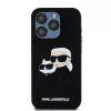 Karl Lagerfeld KLHMP15LSKCHPPLK funda rígida iPhone 15 Pro 6,1 silicona negra Karl & Choupette MagSafe