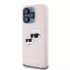 Karl Lagerfeld KLHMP15LSKCHPPLP iPhone 15 Pro 6.1 Rosa Funda rígida silicona Karl & Choupette MagSafe
