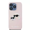 Karl Lagerfeld KLHMP15LSKCHPPLP iPhone 15 Pro 6.1 Rosa Funda rígida silicona Karl & Choupette MagSafe